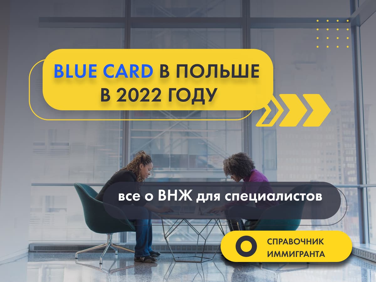 Blue card в Польше в 2022 году - всё о Карте побыта и ВНЖ для высококвалифицированных специалистов.